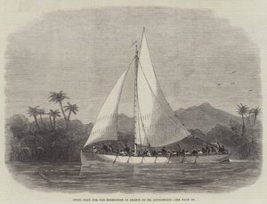 Barco de aço para a expedição em busca do Dr. Livingstone